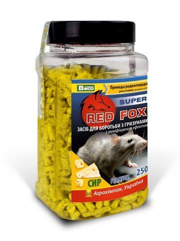 Гранульована принада від мишей &ldquo;Red Fox супер&rdquo; з ароматом сиру 250г 2072 фото
