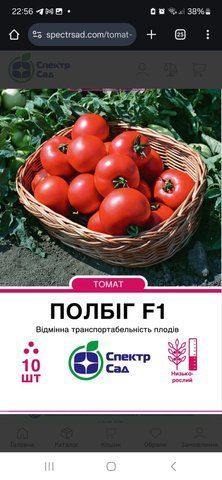 Томат Полбіг F1 10нас Спектр Сад 1713 фото